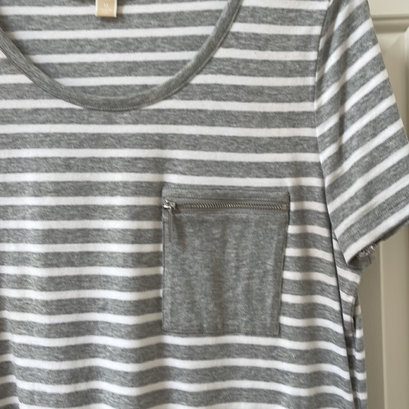 Michael Kors Grey and White Striped T-Shirt Dress size medium - Picture 3 of 8